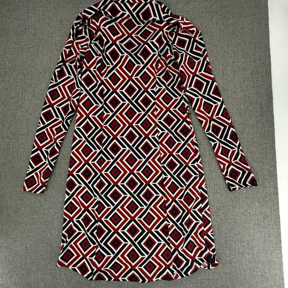 INC International Concepts Geometric Dress Buttons Collared V-Neck Long Sleeve - Picture 11 of 13